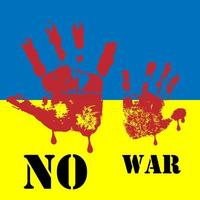 Stop, no war. Typographic retro grunge peace poster. Vector illustration.