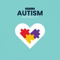 World autism awareness day flat illustration vector