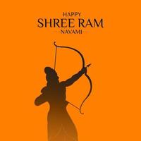 feliz publicación en las redes sociales del festival ram navami de la india vector