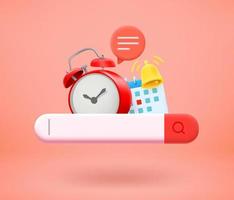 Business notifications . 3d vector concept