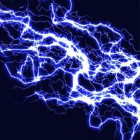 Lightning background, ice cracks pattern, thunder strikes, electric charge, blue plasma texture. Vector illustration.