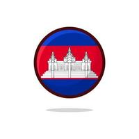 icono de la bandera de camboya vector