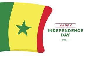 día de la independencia de senegal vector