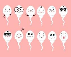 sperm cartoon character. vector illustration.