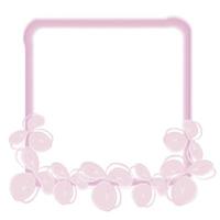 Frame template in soft pink color with watercolor flowers. Great for poster, greeting card. vector