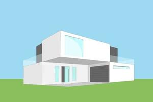 Architectural sketch of a modern exclusive house. Construction perspective architecture art background vector
