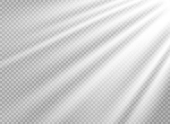 Sun rays effect. Vector template with transparent background
