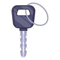 gray plastic key from the front door of a private house. flat vector illustration.