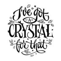 Sticker with inscription for concept of crystals vector
