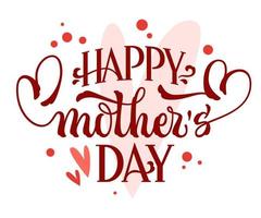 Postcard with Happy Mothers Day inscription vector