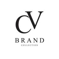 Letter CV vector logo design symbol  icon emblem