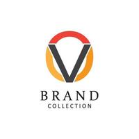 Letter OV vector logo design symbol  icon emblem