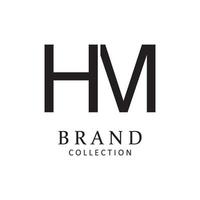 letra hm vector logo diseño símbolo icono emblema