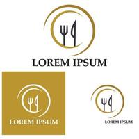 fork and spoon restaurant logo vector template