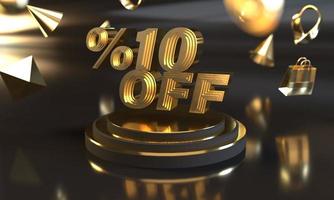 Percent 10 off sale discount banner template design photo