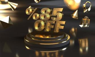 Percent 85 off sale discount banner template design photo
