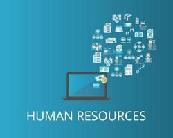 Human resources in many HR icon vector
