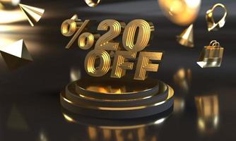 Percent 20 off sale discount banner template design photo