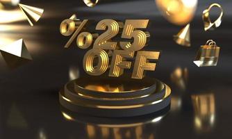Percent 25 off sale discount banner template design