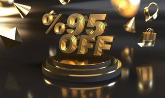 Percent 95 off sale discount banner template design photo