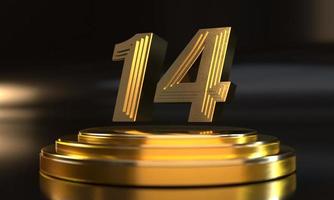 Numbers above golden triple pedestal photo