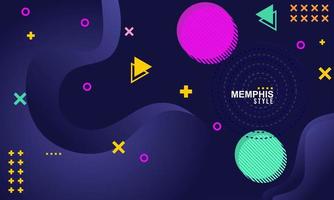 illustration of space on a memphis style background. suitable for use for modern banner designs. vector