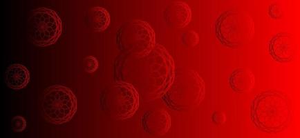 red gradient abstract background design with mandala ornament. suitable for Islamic theme billboards vector
