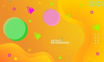 cheerful and orange memphis style background. suitable for use for banner, web, poster and wallpaper background designs vector