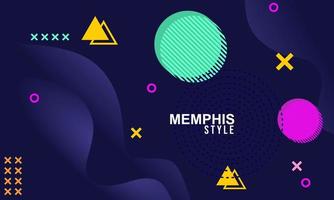 memphis style space theme background. used for web design, poster, banner