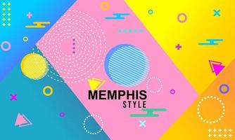 Memphis style trendy abstract background. suitable for poster, banner, web and business design vector