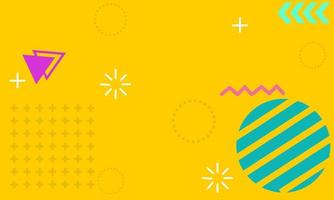 Memphis style geometric simple yellow background. used for summer banner design vector