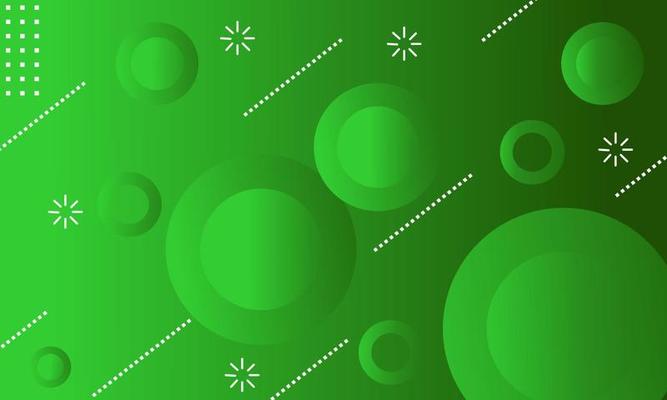 Abstract geometry with green gradient background and circle ornament. used for technology website design and nature poster