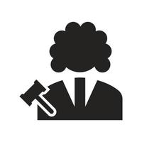 work character solid icon illustration. office workers, teachers, judges, police, artists, employees. vector