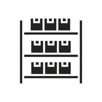 illustration of icons in warehousing, inventory, weighing, logistics. vector