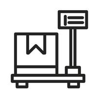 illustration of icons in warehousing, inventory, weighing, logistics. vector