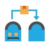 illustration of icons in warehousing, inventory, weighing, logistics. vector