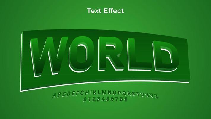World Text Effect EPS Premium