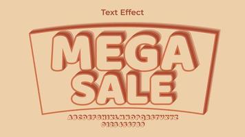 mega venta efecto de texto eps premium vector