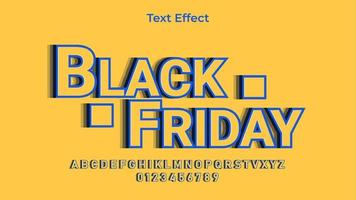 viernes negro efecto de texto eps premium vector