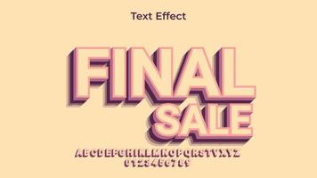 Final Sale Text Effect EPS Premium vector