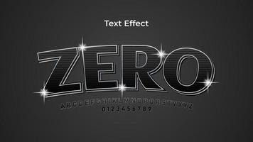 Zero Text Effect EPS Premium vector