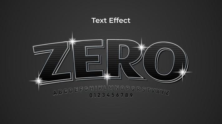 Zero Text Effect EPS Premium