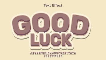 Good Luck Text Effect EPS Premium vector