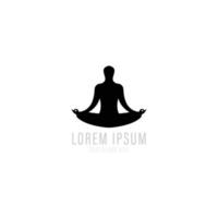 Yoga logo template. Vector illustration.