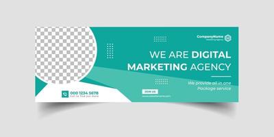 Marketing Agency and Webinar business conference social media cover banner template or web banner, corporate banner, advertising, timeline cover, header, business webinar banner editable template vector