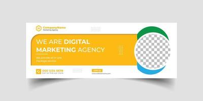 Marketing Agency and Webinar business conference social media cover banner template or web banner, corporate banner, advertising, timeline cover, header, business webinar banner editable template vector