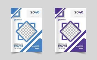 Corporate Book Cover Design Template in A4. Can be adapt to Brochure, Annual Report, Magazine, Poster, Business Presentation, Portfolio, Flyer, Fold, Banner, Website vector