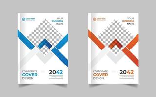 Corporate Book Cover Design Template in A4. Can be adapt to Brochure, Annual Report, Magazine, Poster, Business Presentation, Portfolio, Flyer, Fold, Banner, Website vector