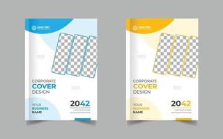 Corporate Book Cover Design Template in A4. Can be adapt to Brochure, Annual Report, Magazine, Poster, Business Presentation, Portfolio, Flyer, Fold, Banner, Website vector