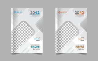 Corporate Book Cover Design Template in A4. Can be adapt to Brochure, Annual Report, Magazine, Poster, Business Presentation, Portfolio, Flyer, Fold, Banner, Website vector